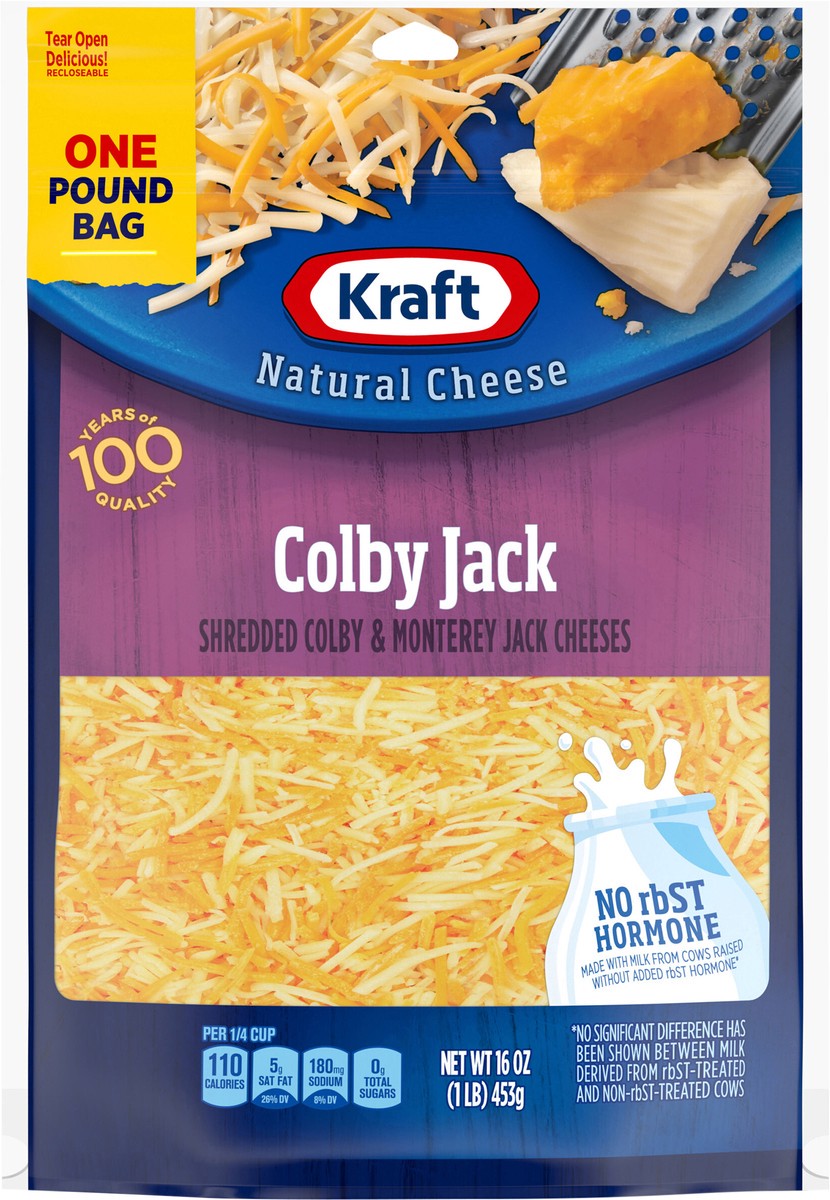 slide 2 of 12, Kraft Colby Jack Shredded Cheese, 2 ct Pack, 16 oz Bags, 2 ct