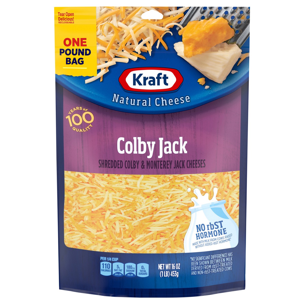 slide 1 of 12, Kraft Colby Jack Shredded Cheese, 2 ct Pack, 16 oz Bags, 2 ct