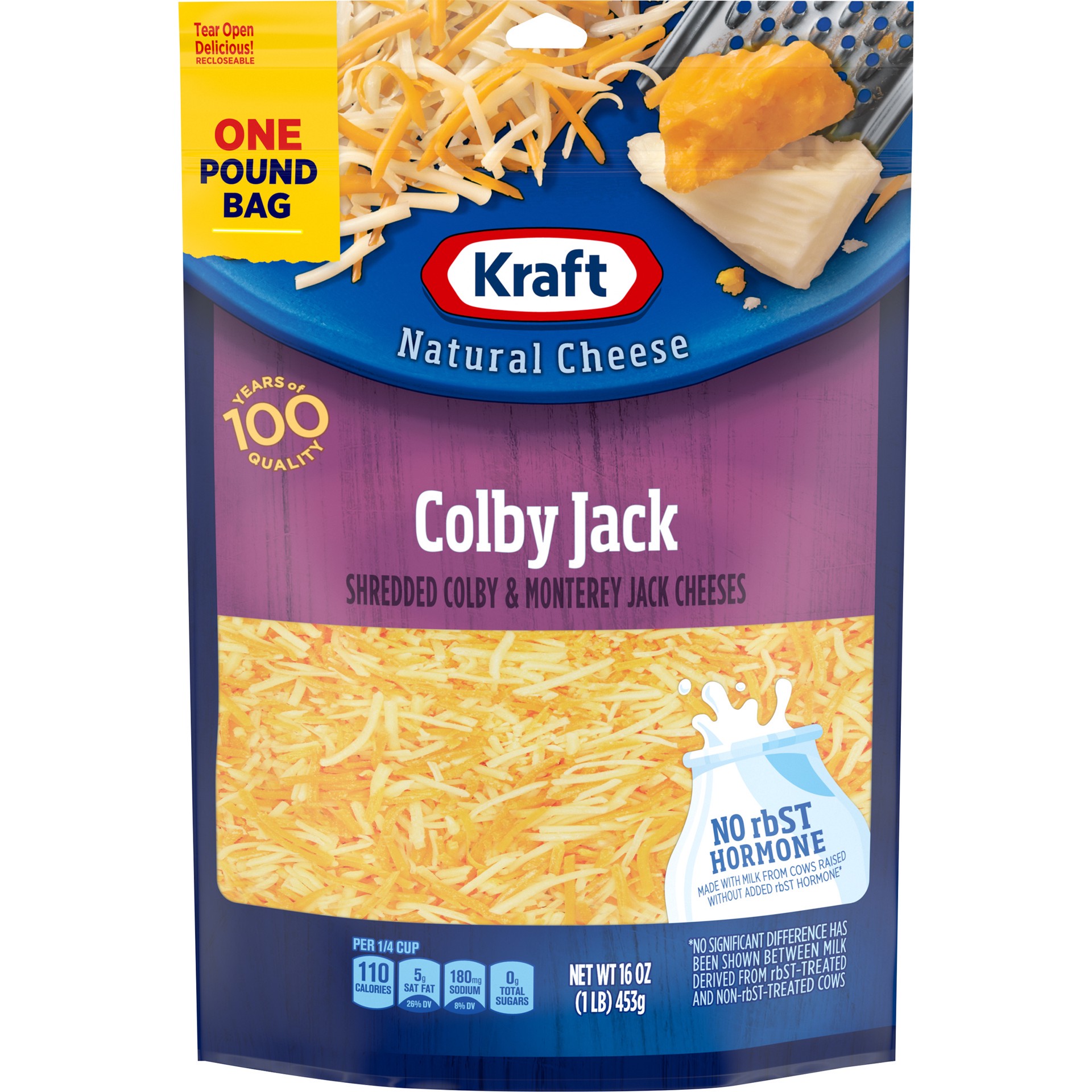 slide 1 of 12, Kraft Colby Jack Shredded Cheese, 2 ct Pack, 16 oz Bags, 2 ct