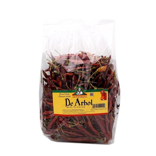 slide 1 of 1, Don Enrique De Arbol Dried Chile, 1 lb