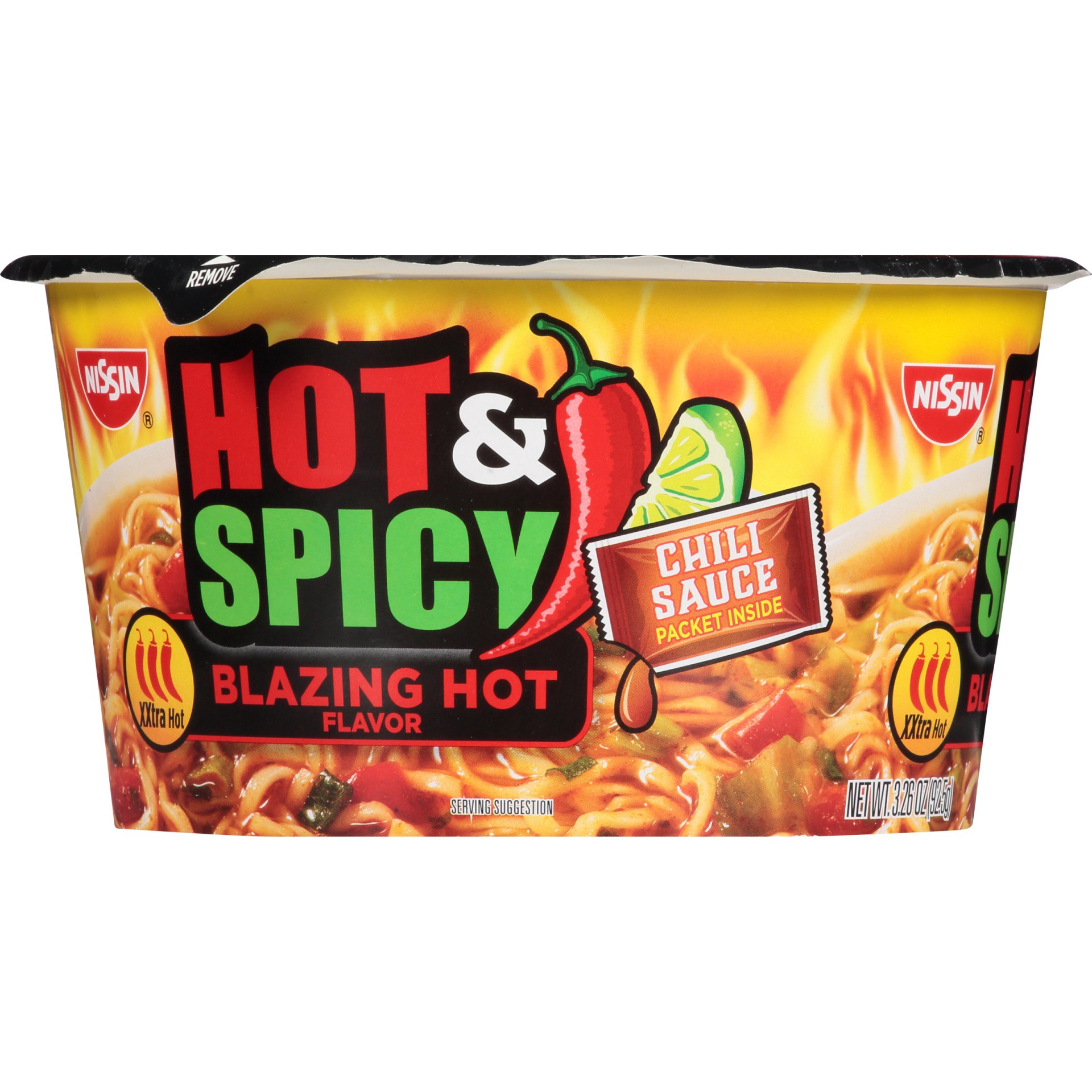 slide 4 of 6, Nissin Bowl Noodles Ramen Noodle Soup Hot & Spicy Super Picante Flavor - 3.26 Oz, 3.26 oz