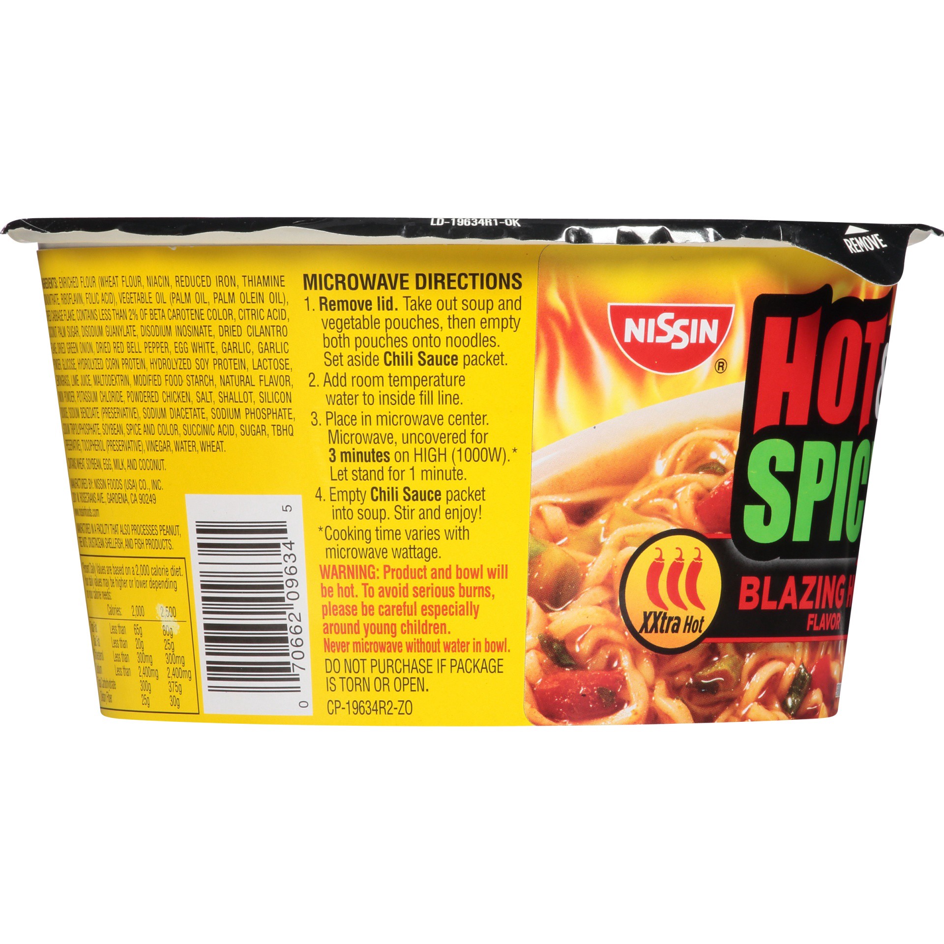 slide 5 of 6, Nissin Bowl Noodles Ramen Noodle Soup Hot & Spicy Super Picante Flavor - 3.26 Oz, 3.26 oz