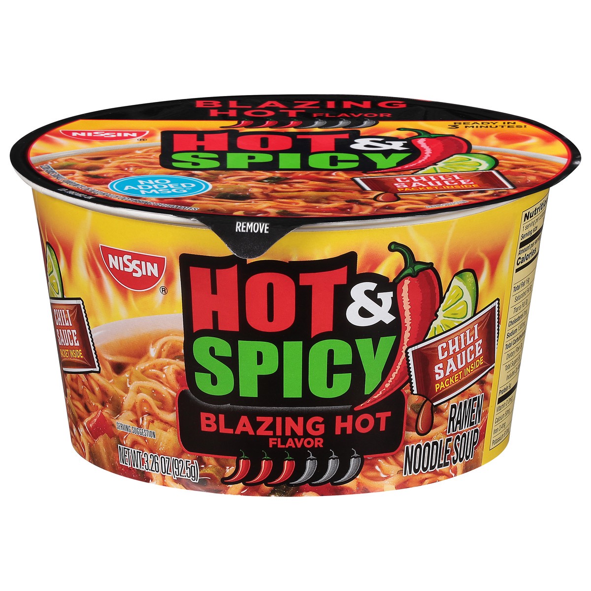 slide 1 of 6, Nissin Bowl Noodles Ramen Noodle Soup Hot & Spicy Super Picante Flavor - 3.26 Oz, 3.26 oz