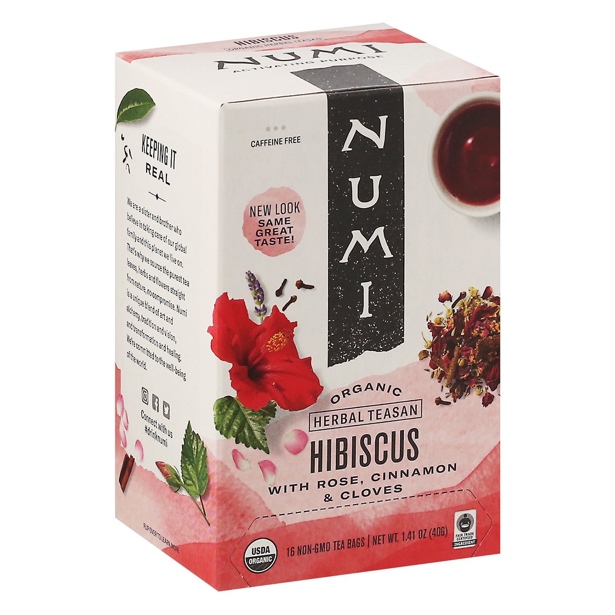 slide 2 of 13, Numi Organic Hibiscus Herbal Teasan 16 ea, 16 ct