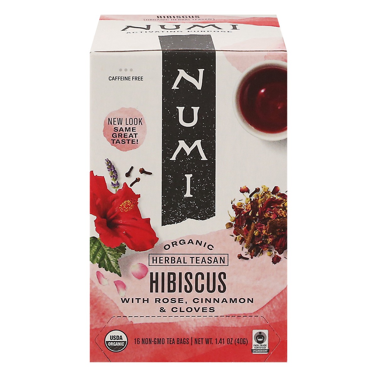 slide 1 of 13, Numi Organic Hibiscus Herbal Teasan 16 ea, 16 ct