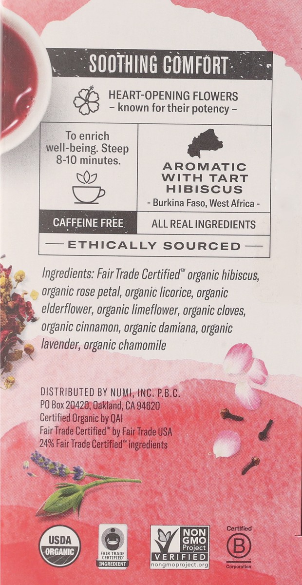 slide 10 of 13, Numi Organic Hibiscus Herbal Teasan 16 ea, 16 ct
