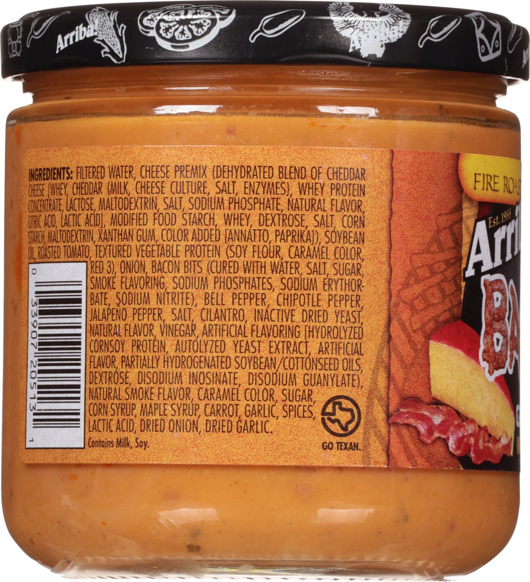 slide 2 of 9, Arriba! Medium Fire Roasted Bacon Salsa Queso 16 oz, 16 oz