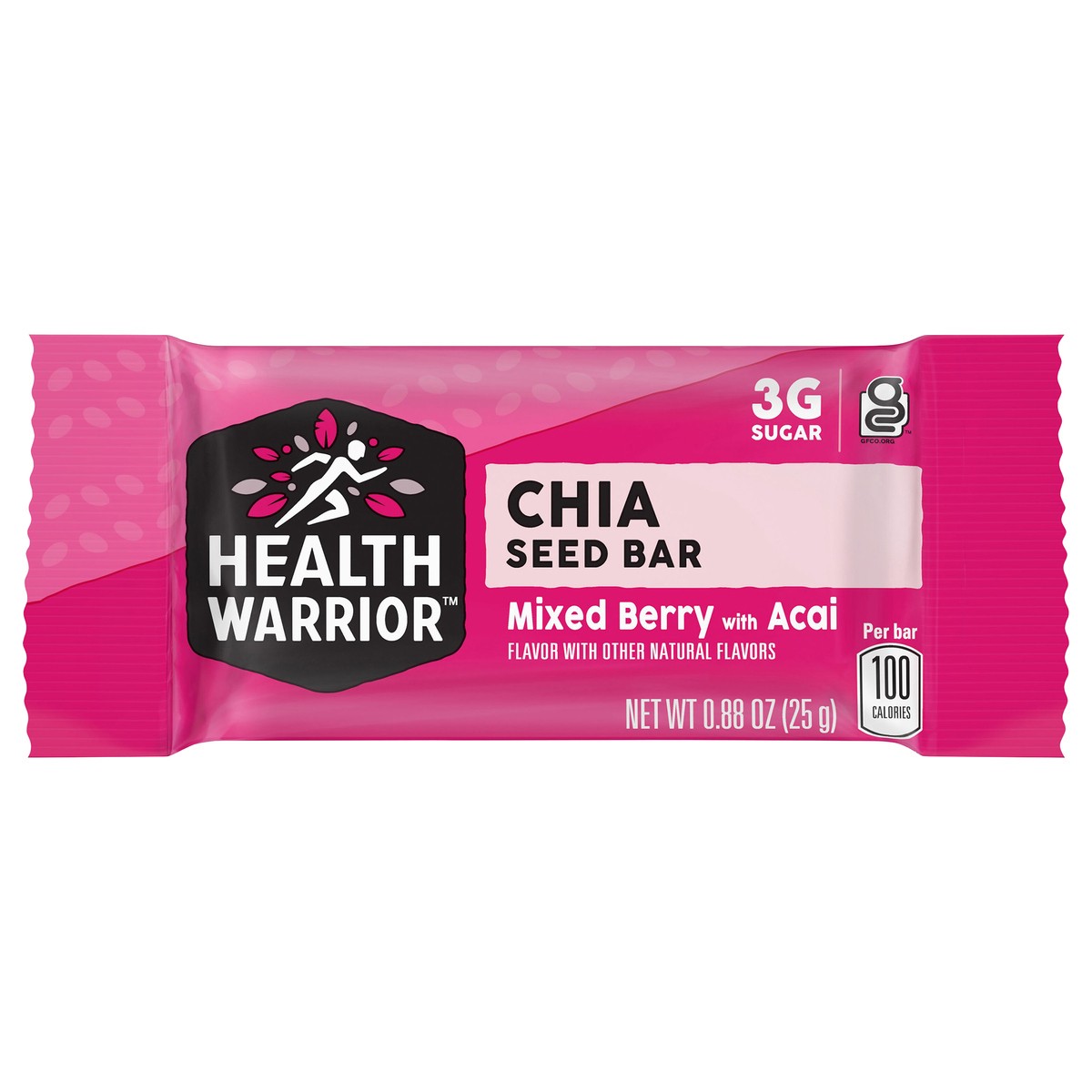 slide 1 of 8, Health Warrior Chia Seed Bar Mixed Berry With Acai 0.88 Oz, 0.88 oz