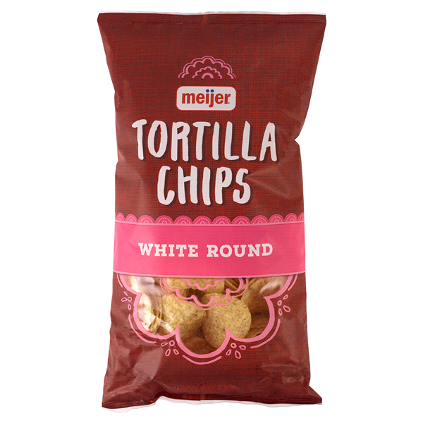 slide 1 of 2, Meijer White Round Tortilla Chips, 12.5 oz
