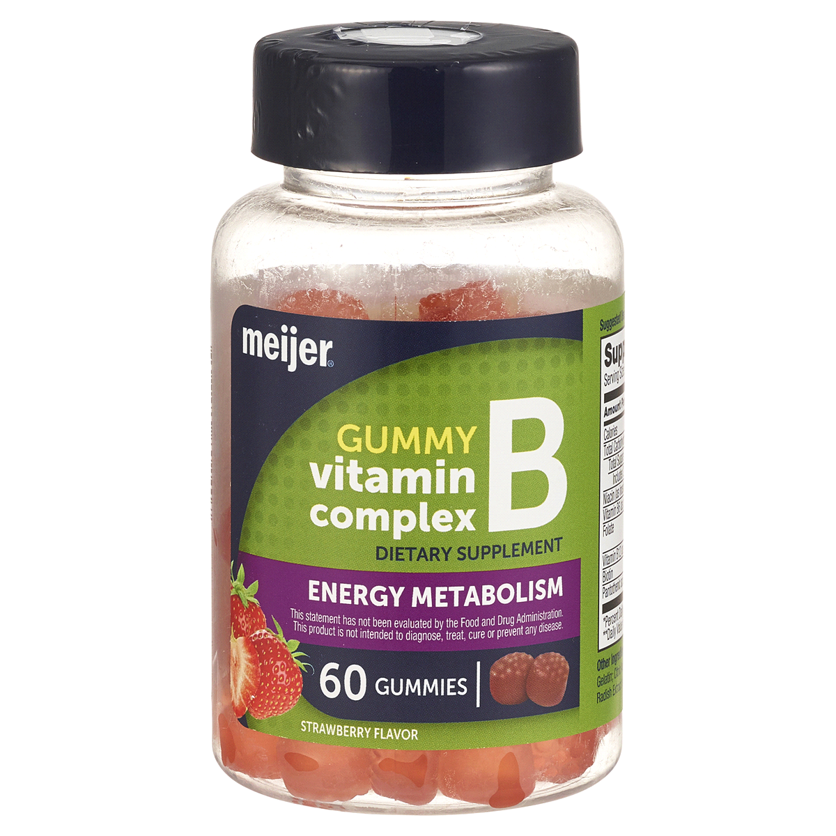slide 1 of 1, Meijer Gummy Vitamin B Complex, Energy Metabolism, 60 ct