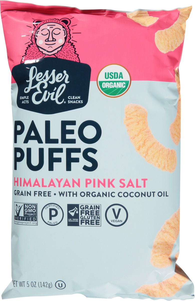 slide 10 of 12, LesserEvil Organic Himalayan Pink Salt Paleo Puffs 5 oz, 5 oz