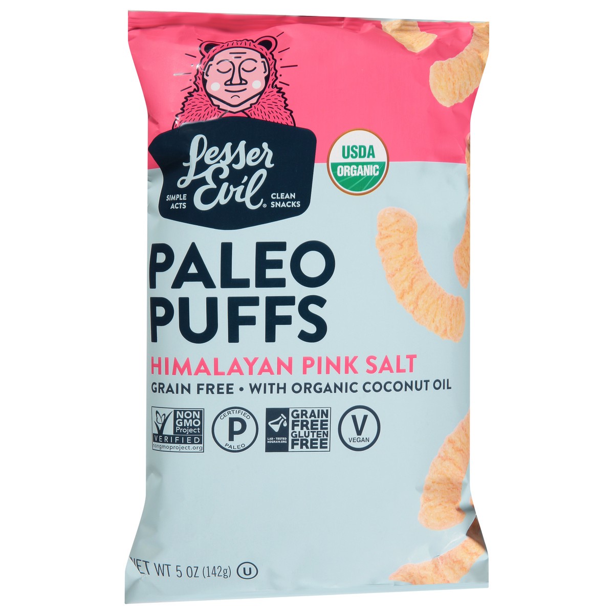 slide 3 of 12, LesserEvil Organic Himalayan Pink Salt Paleo Puffs 5 oz, 5 oz