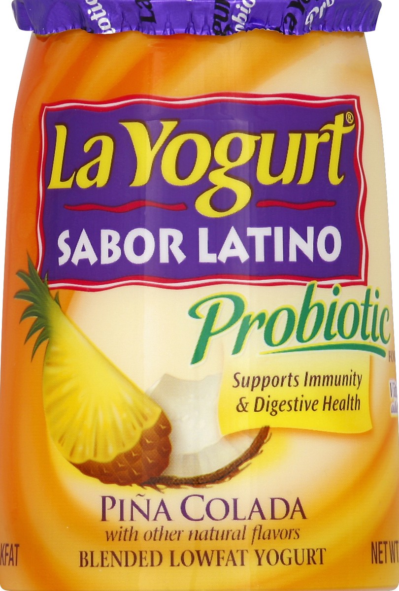 slide 3 of 3, La Yogurt Probiotic Pina Colada, 6 oz