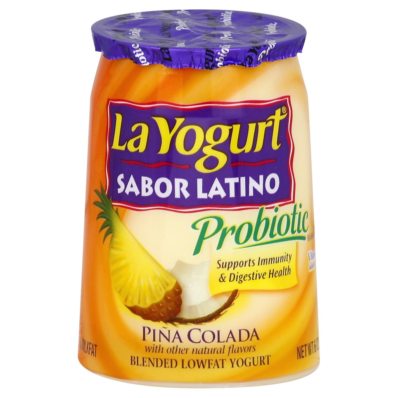 slide 1 of 3, La Yogurt Probiotic Pina Colada, 6 oz