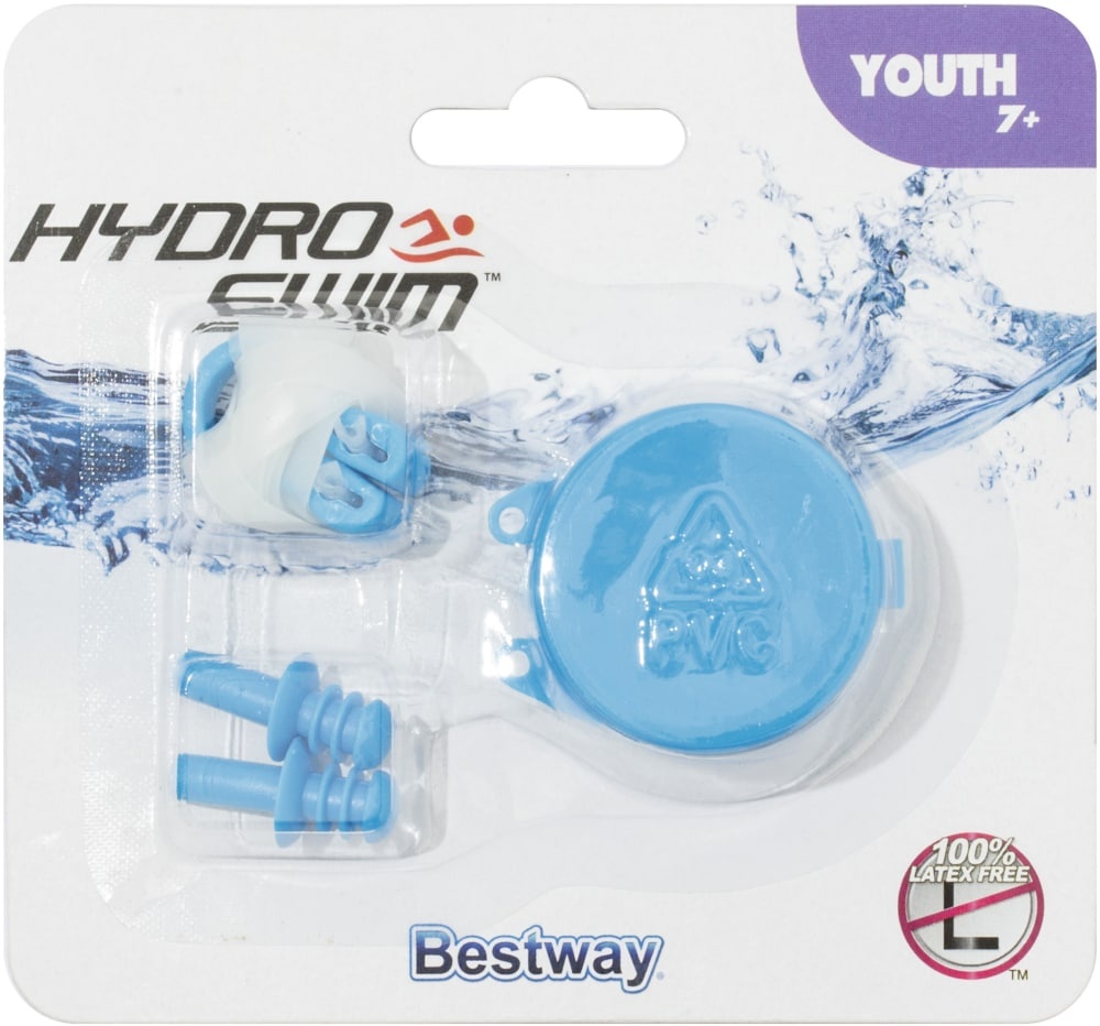 slide 1 of 1, Bestway Hydro-Swim Youth Nose Clip And Ear Plug Set, 4 ct