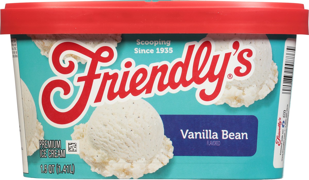 slide 7 of 9, Friendly's Rich & Creamy Vanilla Bean Flavored Ice Cream Tub - 1.5 Quart, 48 fl oz