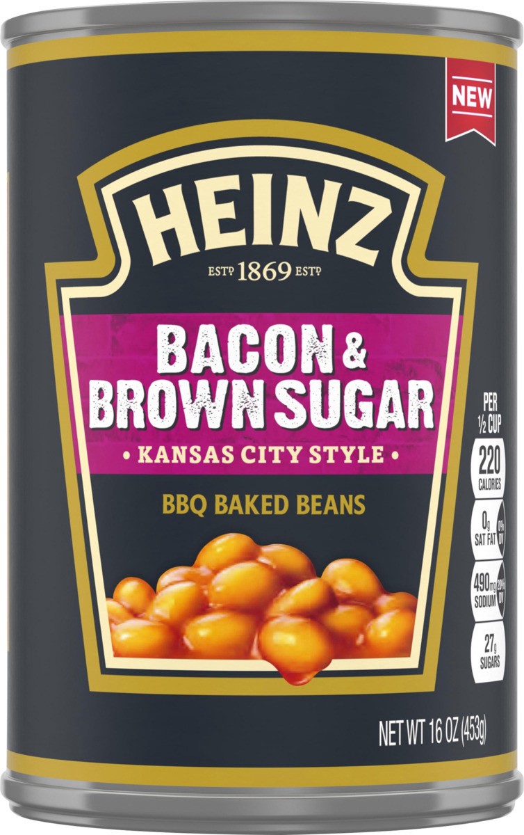 slide 6 of 8, Heinz Kansas City Style Bacon & Brown Sugar BBQ Baked Beans 16 oz Can, 16 oz