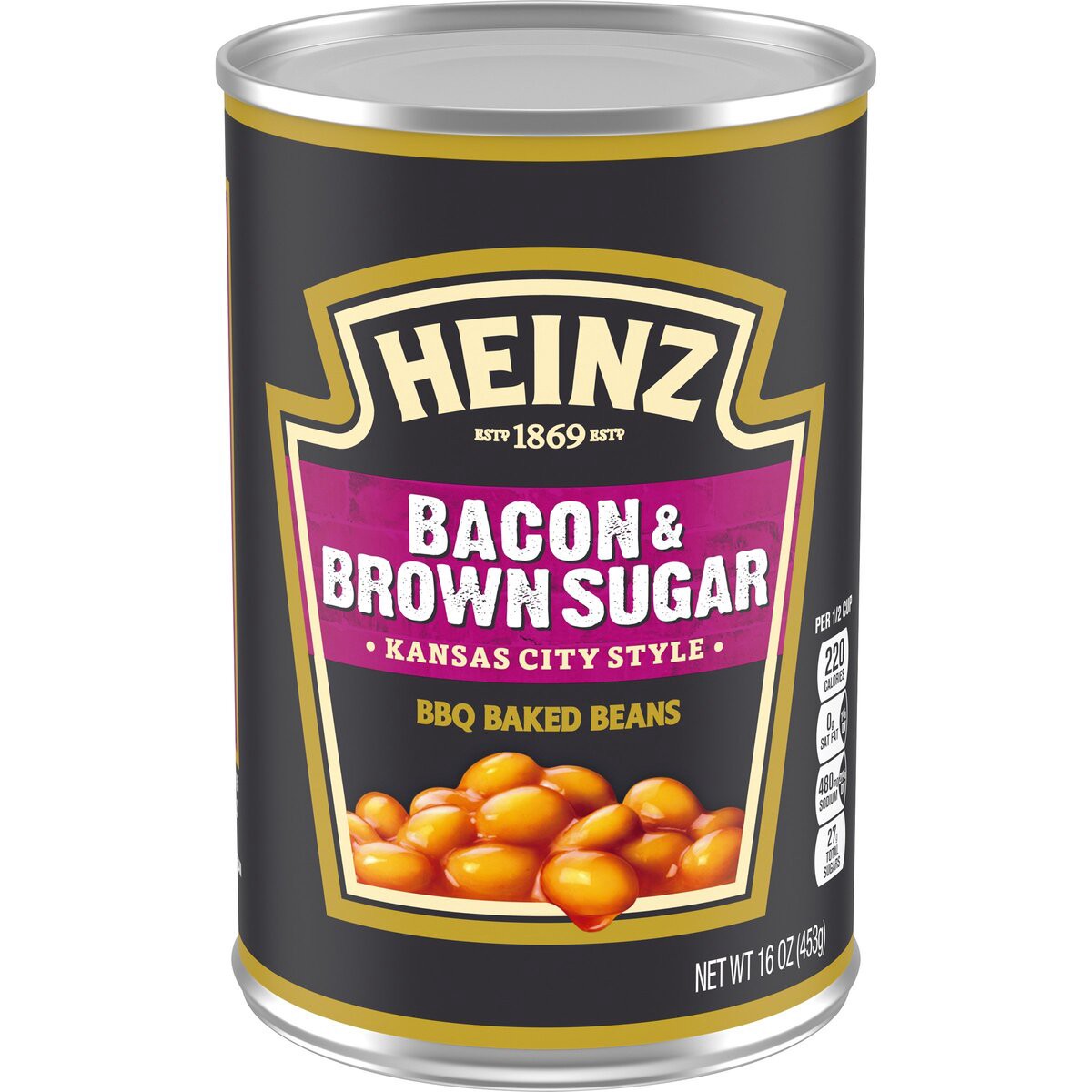 slide 1 of 8, Heinz Kansas City Style Bacon & Brown Sugar BBQ Baked Beans 16 oz Can, 16 oz