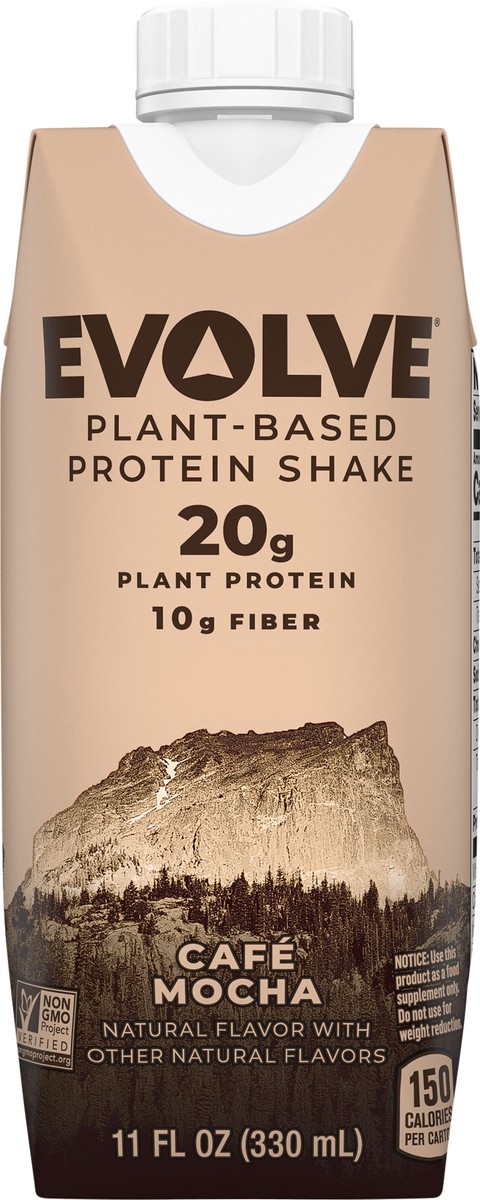 slide 5 of 7, Evolve Protein Shake, 11 oz