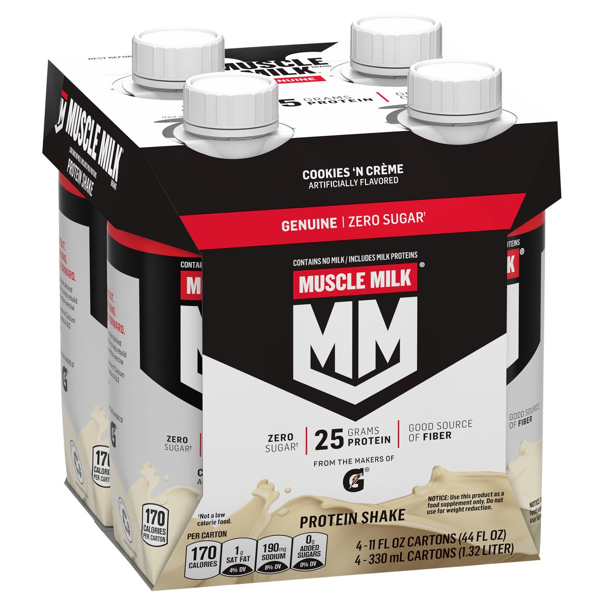 slide 2 of 3, MUSCLE MILK Protein Shake, 11 fl oz