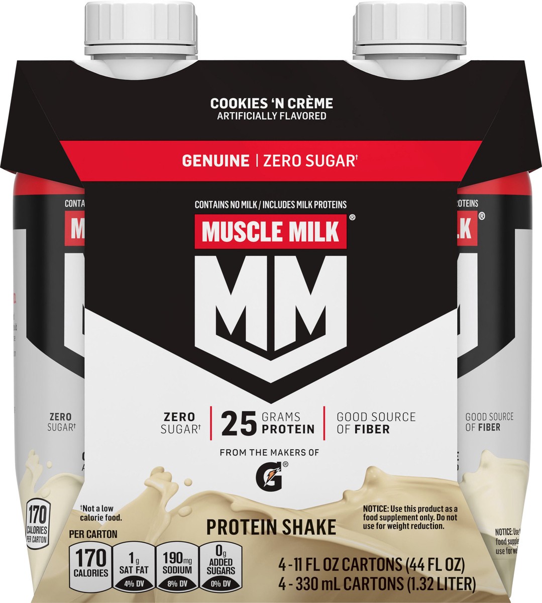 slide 3 of 3, MUSCLE MILK Protein Shake, 11 fl oz