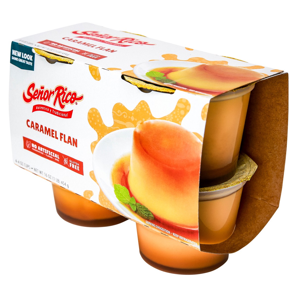 slide 7 of 9, Senor Rico Caramel Flan 4pk, 4 ct