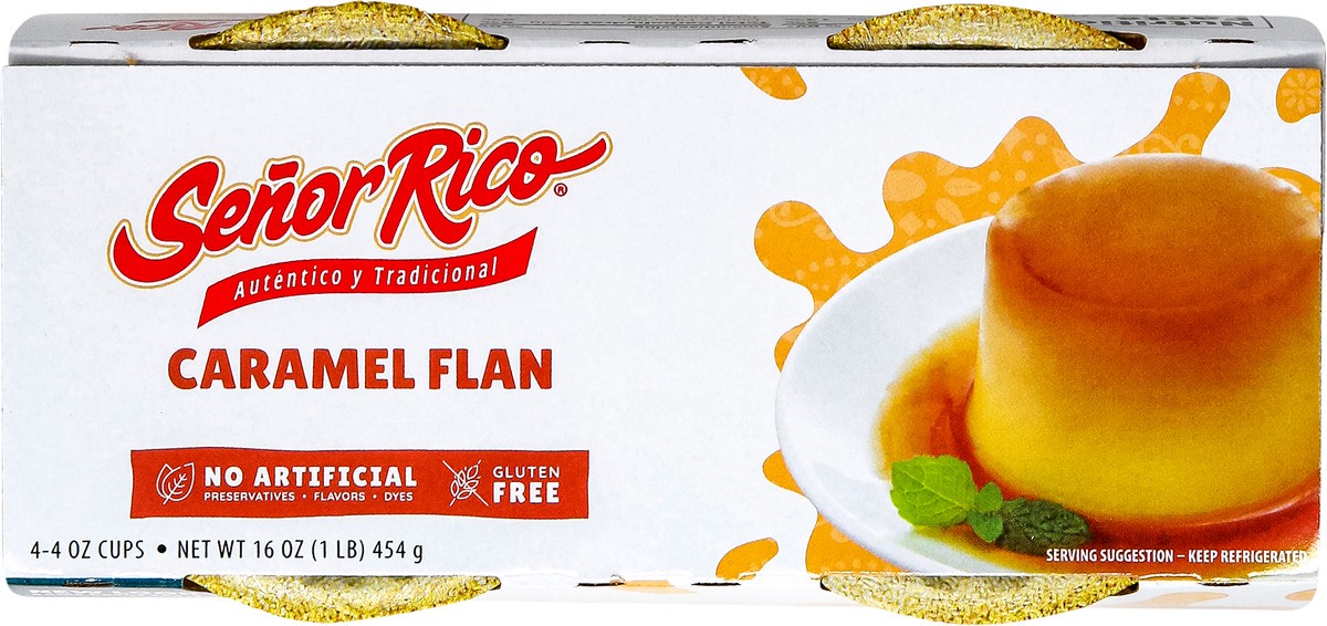 slide 5 of 9, Senor Rico Caramel Flan 4pk, 4 ct