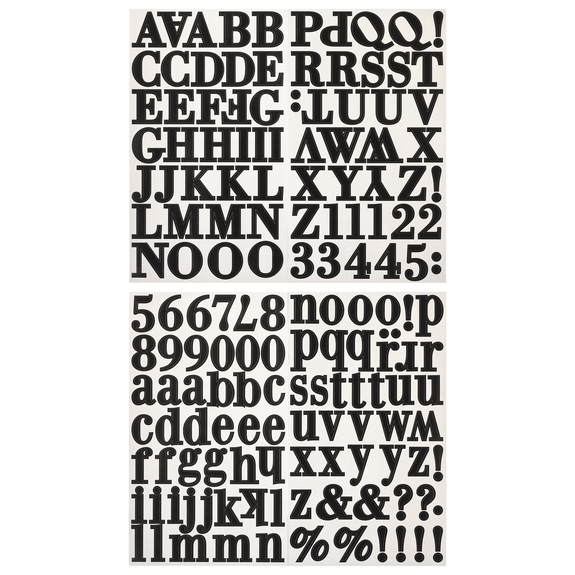 slide 3 of 3, Black Serif Alphabet Stickers By Recollections, 1.125 in