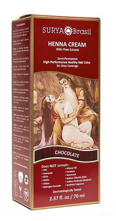 slide 1 of 1, Surya Brasil Henna Cream, Chocolate, 1 ct