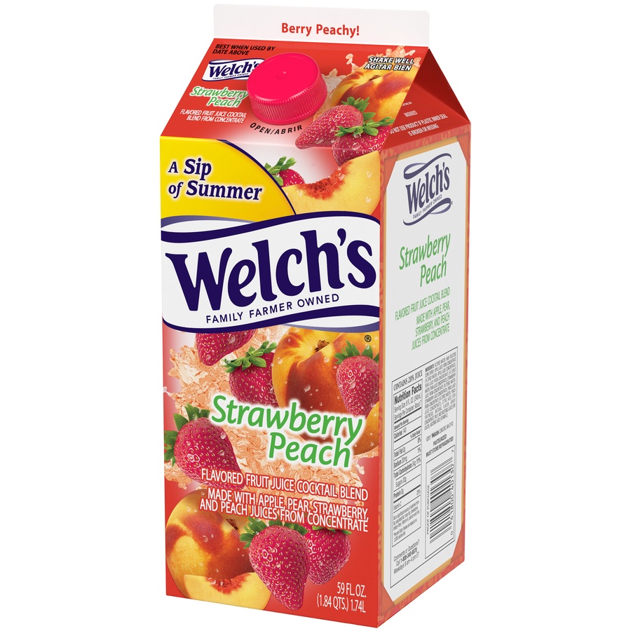 Welch's Strawberry Peach Flavored Fruit Juice Cocktail Blend 59 fl oz ...