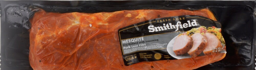 slide 1 of 1, Smithfield Pork Loin Filet Mesquite Flavored, 1.7 lb