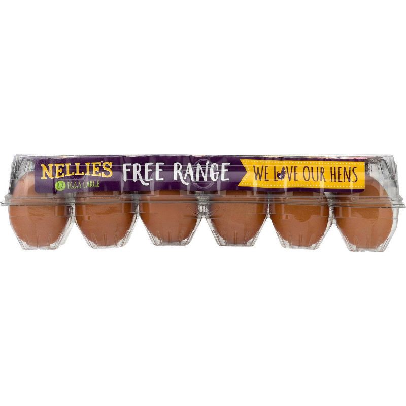 slide 3 of 3, Nellie's Free-Range Grade A Large Brown Eggs - 12ct, 