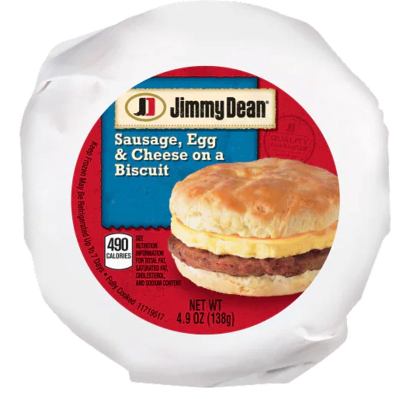 slide 1 of 3, Jimmy Dean Sausage, Egg & Cheese On a Biscuit, 138.91 g