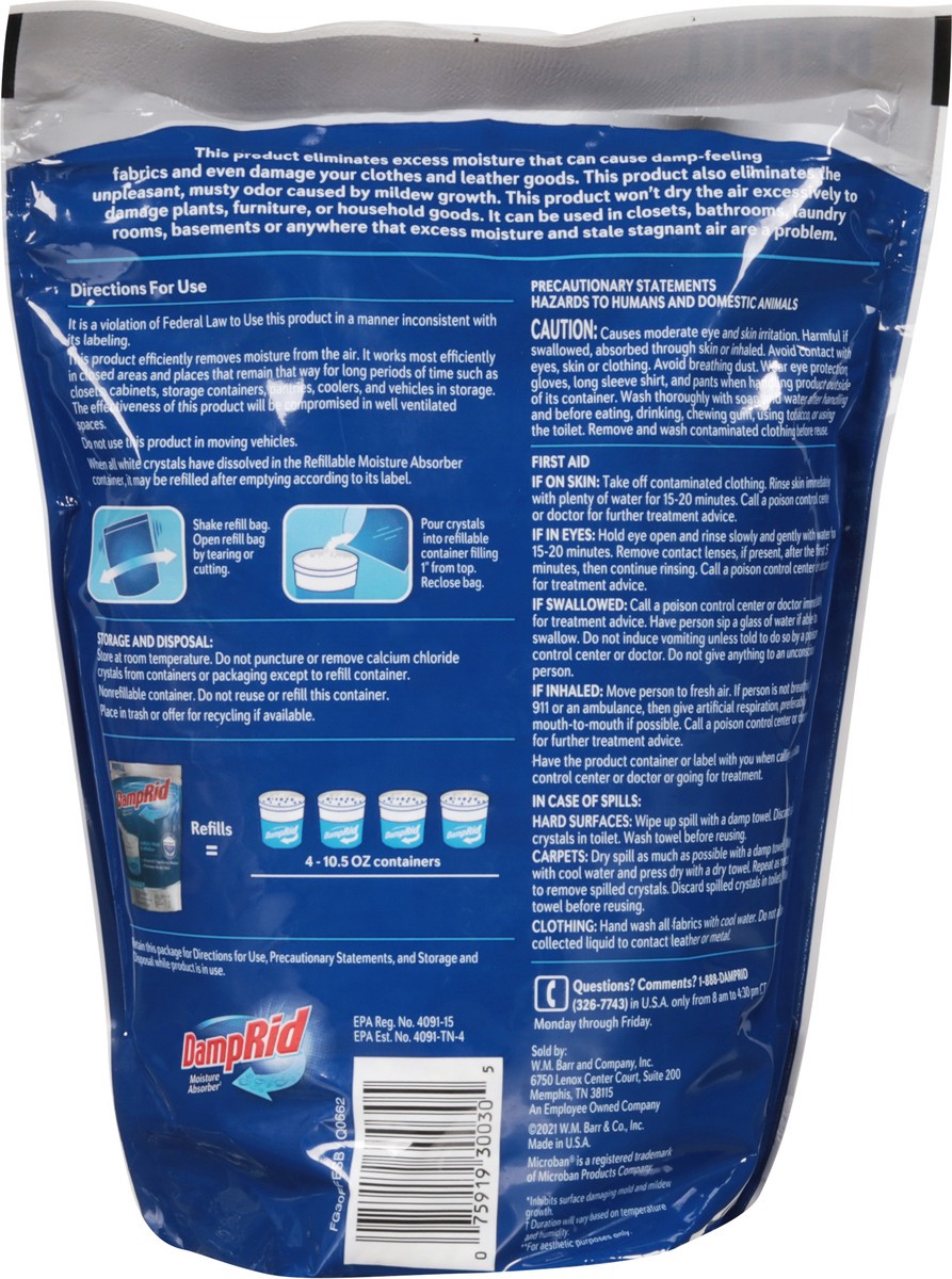 slide 8 of 12, DampRid DAMP RID REFILL BAG FRAGRANCE FREE, 42 oz