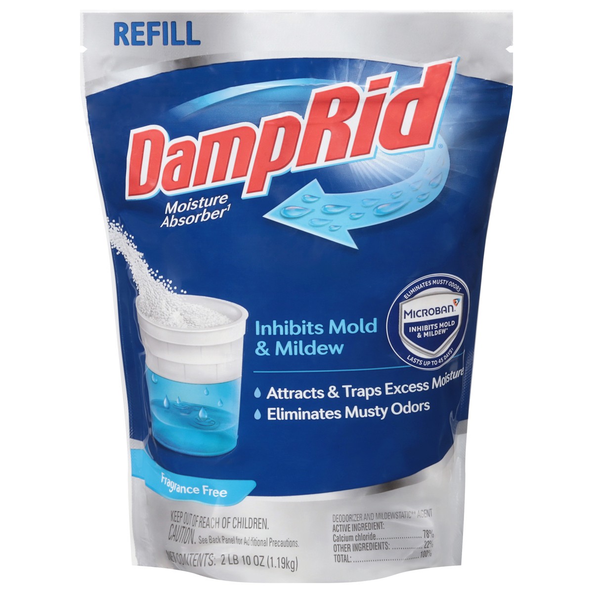 slide 12 of 12, DampRid DAMP RID REFILL BAG FRAGRANCE FREE, 42 oz
