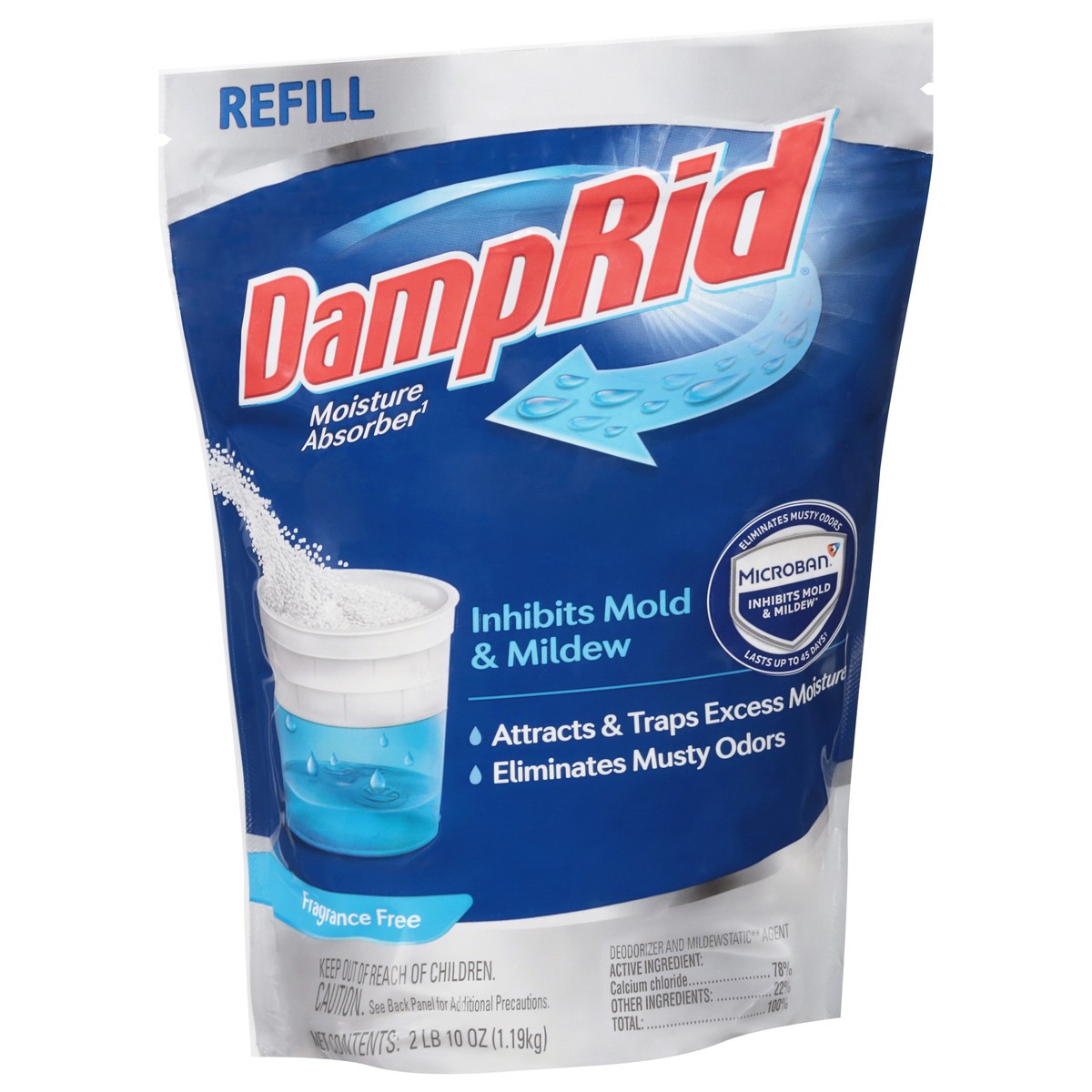 slide 5 of 12, DampRid DAMP RID REFILL BAG FRAGRANCE FREE, 42 oz