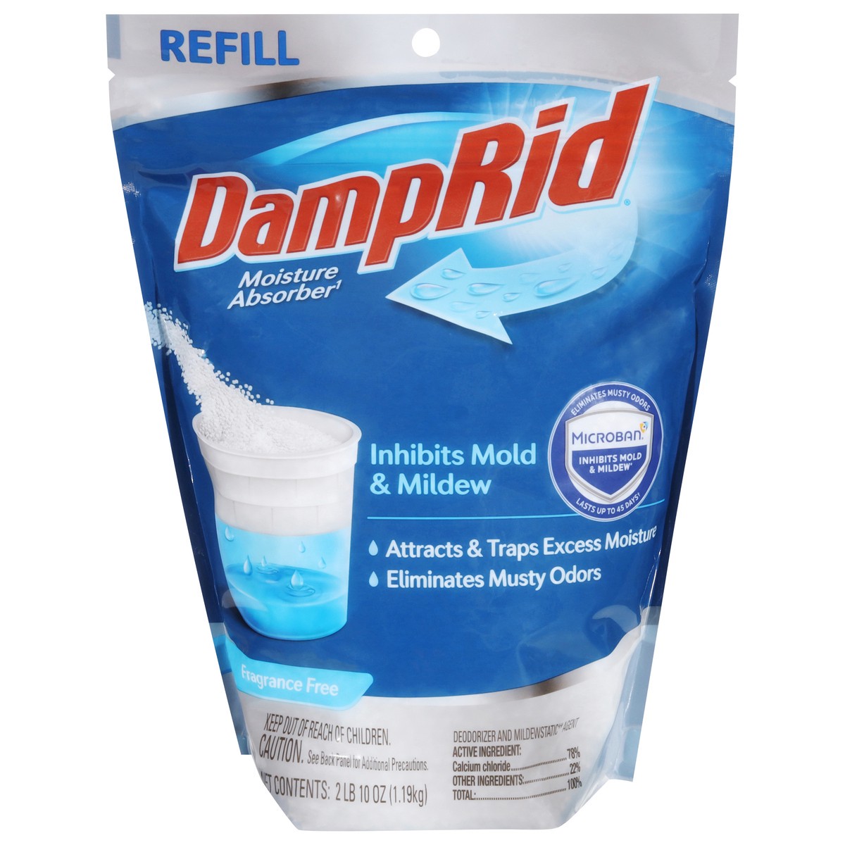slide 1 of 12, DampRid DAMP RID REFILL BAG FRAGRANCE FREE, 42 oz