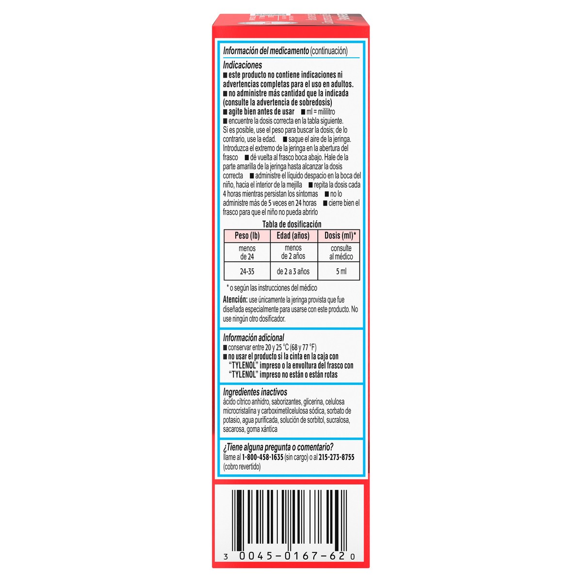 slide 9 of 9, Tylenol Infants' Tylenol Liquid Pain Relief and Fever Medicine, Oral Suspension, Dye-Free Acetaminophen for Sore Throat, Headache & Teething, Fever Reducer for Kids; Cherry Flavor, 2 fl. oz.; Pack of 1, 2 fl oz