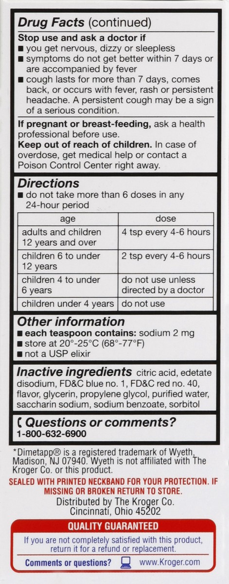 slide 6 of 7, Kroger Children's Cold & Cough Grape Elixir, 4 oz