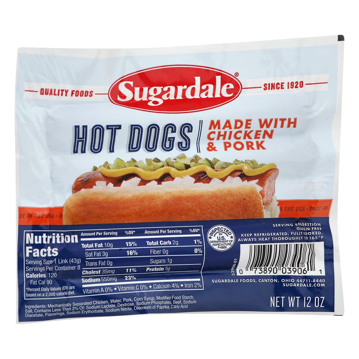 slide 3 of 9, Sugardale Hot Dogs, 12 oz