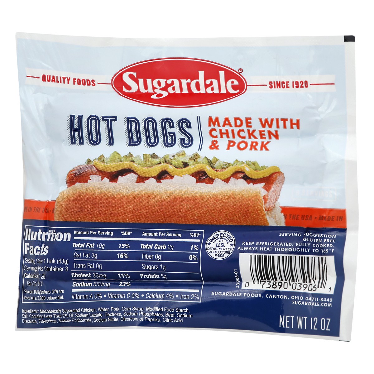 slide 6 of 9, Sugardale Hot Dogs, 12 oz