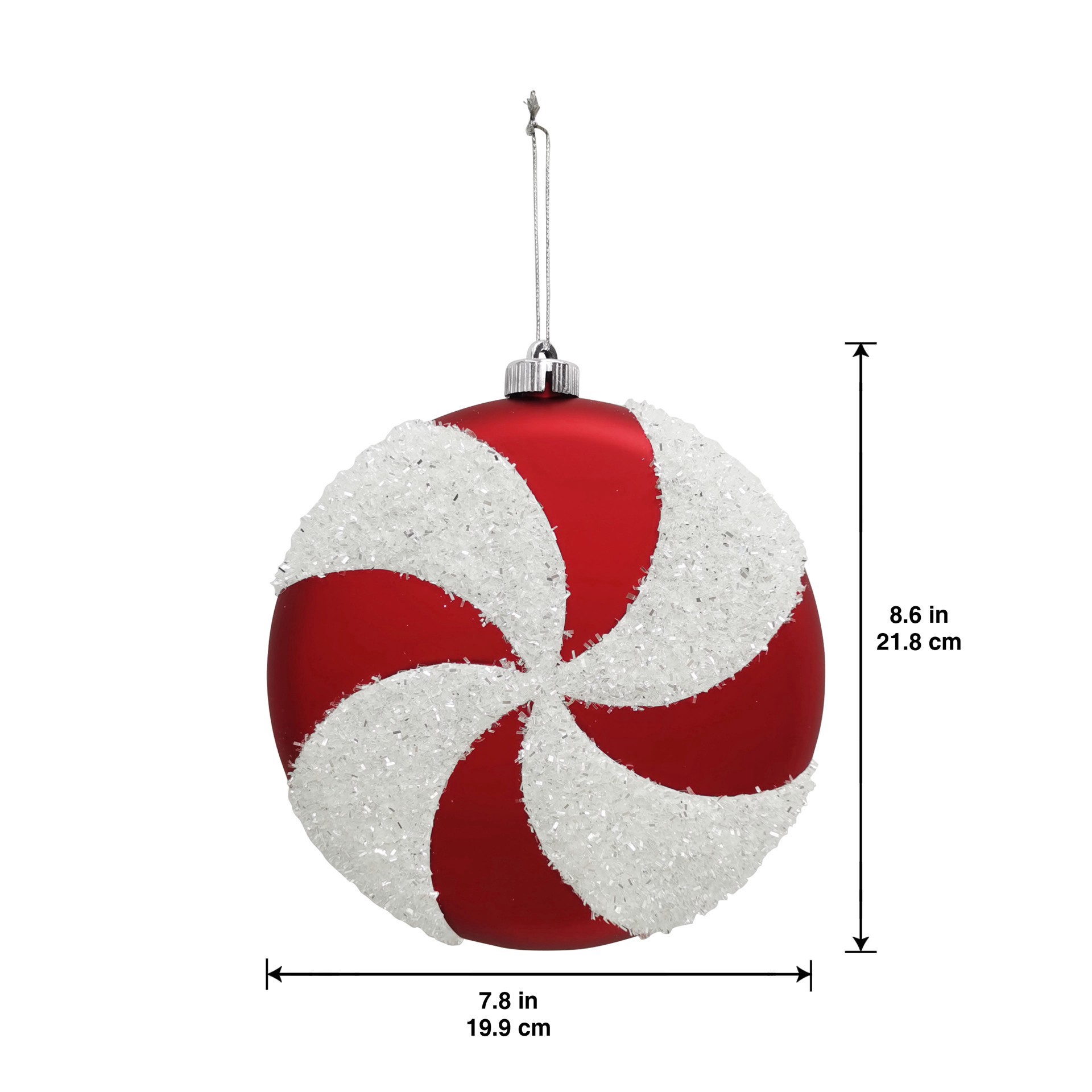 slide 2 of 3, 8.5" Jumbo Peppermint Shatterproof Ornament By Ashland, 8.5 in