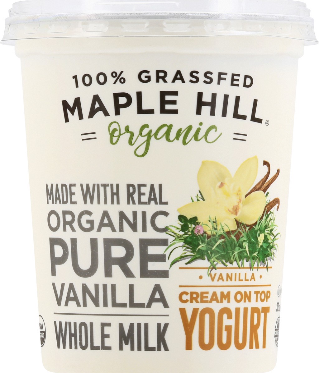 slide 7 of 10, Maple Hill Organic Whole Milk Organic Cream on Top Pure Vanilla Yogurt 32 oz, 32 oz