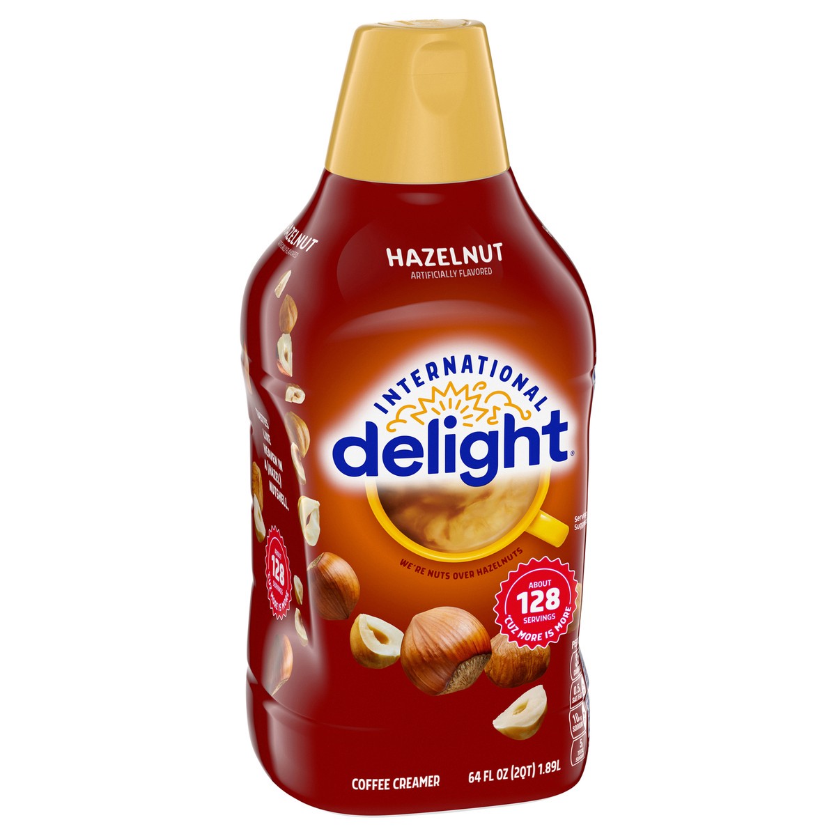 slide 11 of 12, International Delight Coffee Creamer, Hazelnut, Refrigerated Flavored Creamer, 64 FL OZ Bottle, 64 fl oz