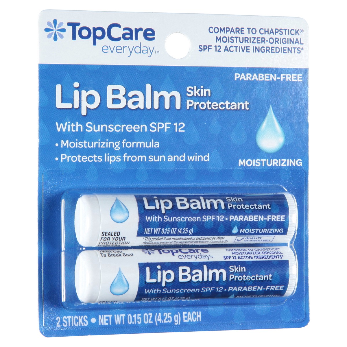 slide 3 of 9, TopCare Everyday Skin Protectant Lip Balm with Sunscreen SPF 12 2 - 0.15 oz Sticks, 2 ct