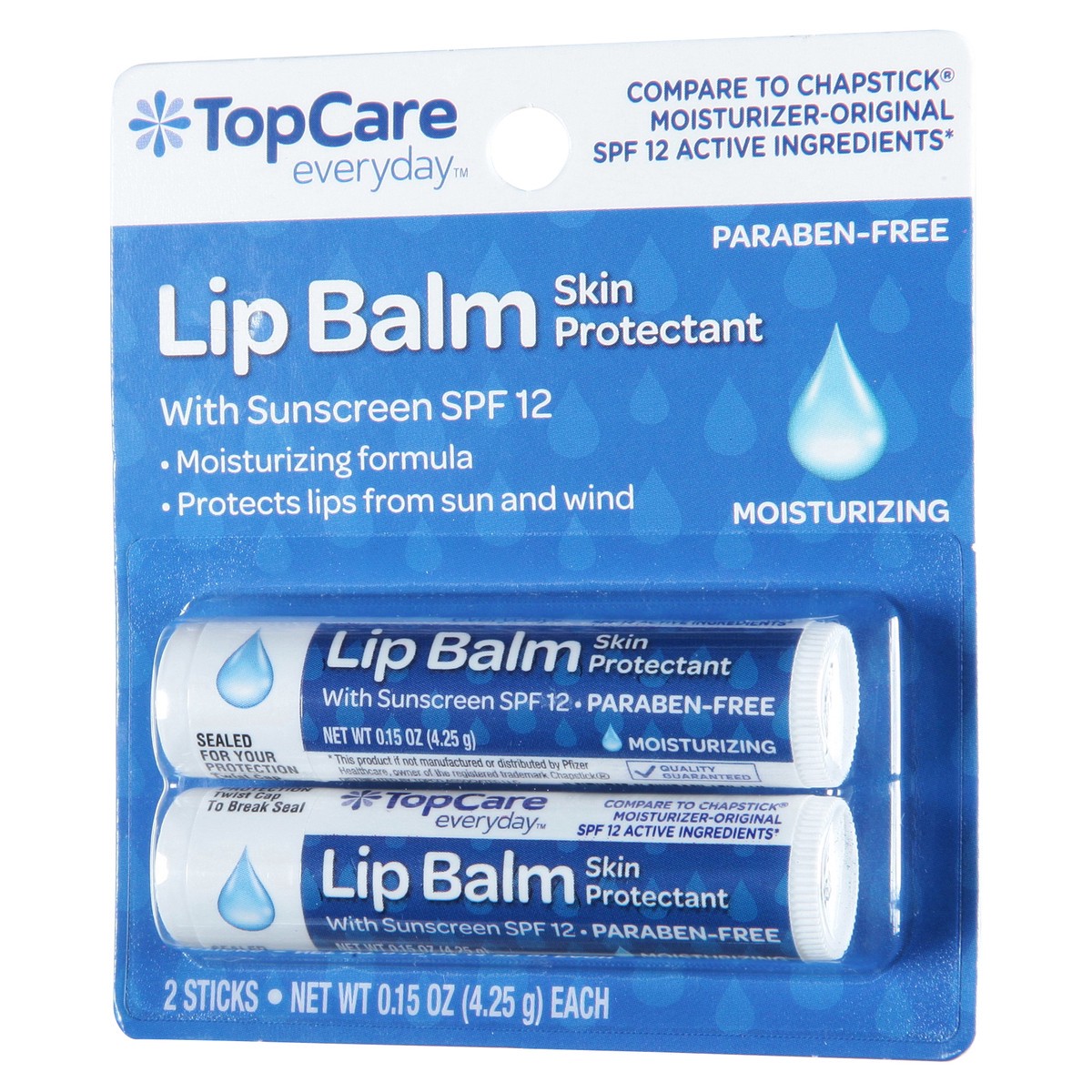 slide 2 of 9, TopCare Everyday Skin Protectant Lip Balm with Sunscreen SPF 12 2 - 0.15 oz Sticks, 2 ct