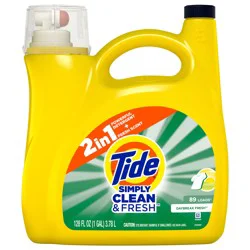 Tide Simply Clean & Fresh Liquid Laundry Detergent, Daybreak Fresh, 89 loads, 128 fl oz