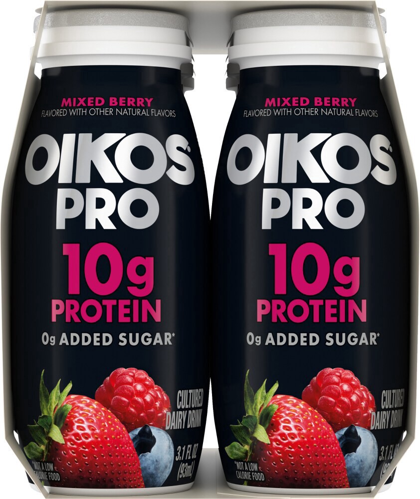 slide 5 of 6, Oikos Pro Mixed Berry, 6 ct