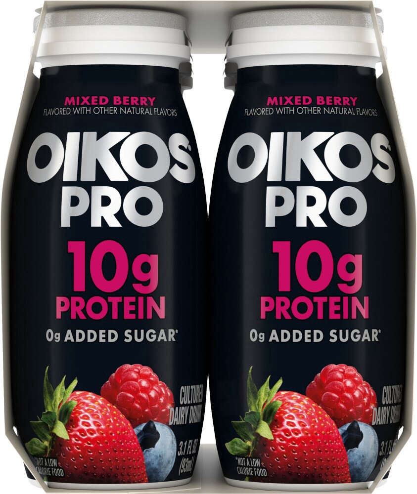 slide 4 of 6, Oikos Pro Mixed Berry, 6 ct