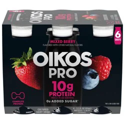 Oikos Pro Mixed Berry Dairy Drink - 6 x 3.1 fl oz